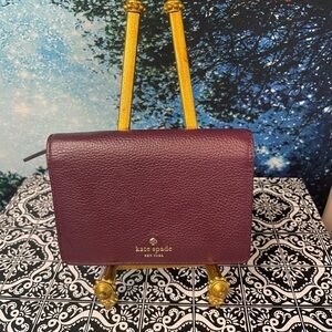 Kate Spade Cobble Hill Plum Leather Wallet NWT